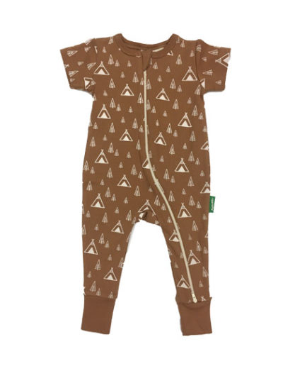 2 Way Zipper Romper - Camping $30.00